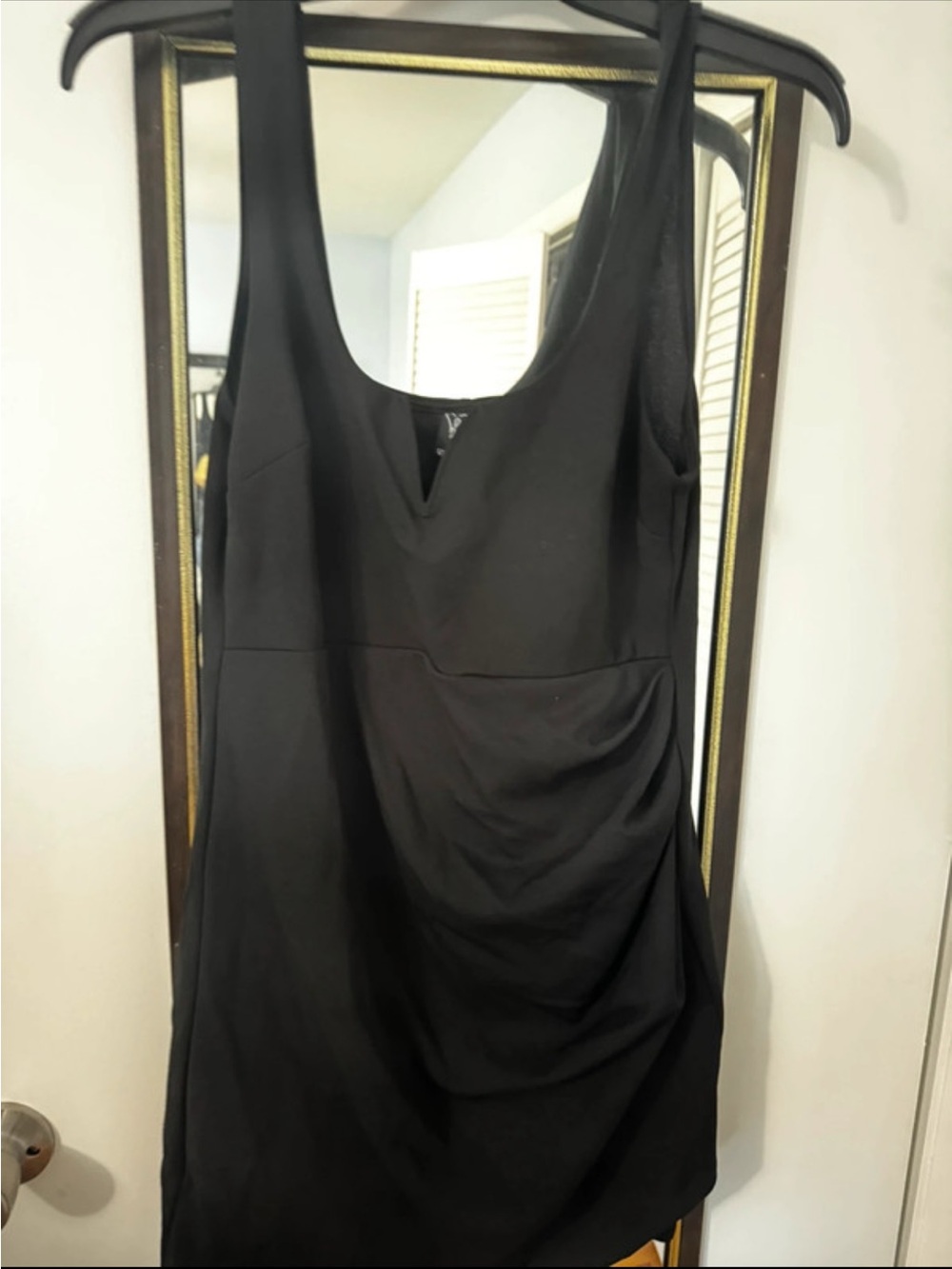 Amazon Black Scoop Neck Sleeveless Mini Dress